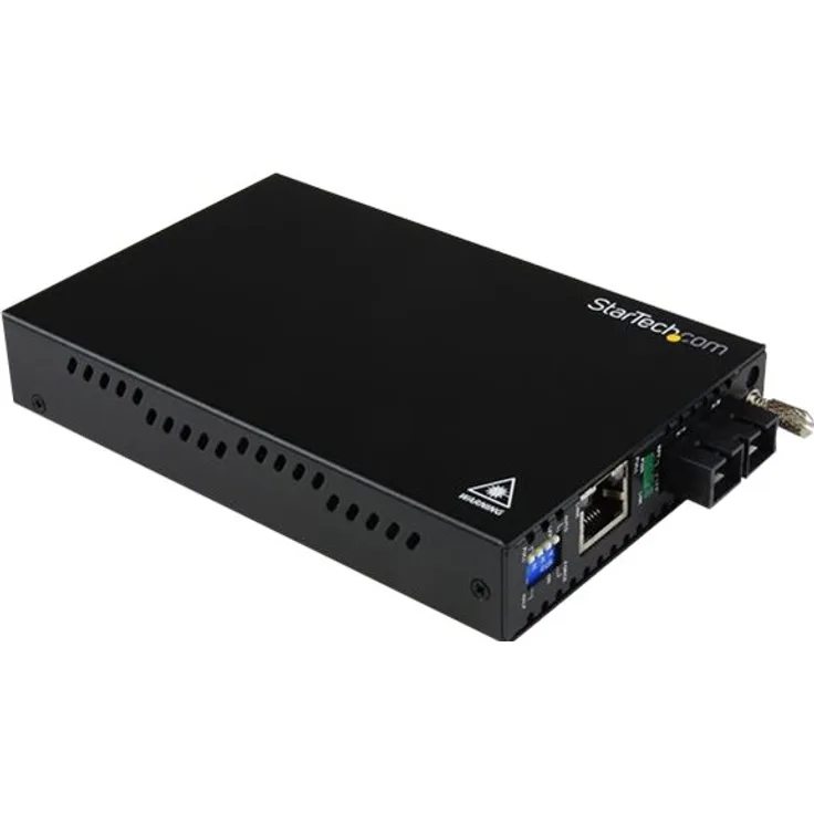 StarTech.com LWL - Glasfaser Medienkonverter Switch - 1000 Mbit-s Gigabit Ethernet Medien Konverter SC 550m - 1000Base-LX Multimode - Medienkonverter - GigE - 1000Base-LX, 1000Base-SX, 1000Base-T (ET91000SC2)