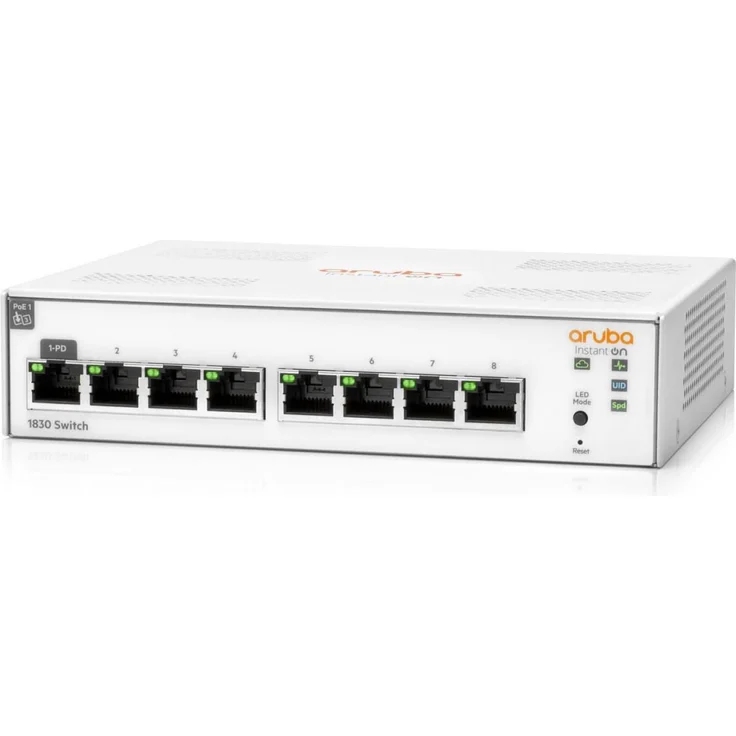 HPE Aruba Instant On 1830 8G managed Switch EU lüfterlos 0dB (8 RJ45 10-100-1000-Ports JL810A) (JL810A#ABB)