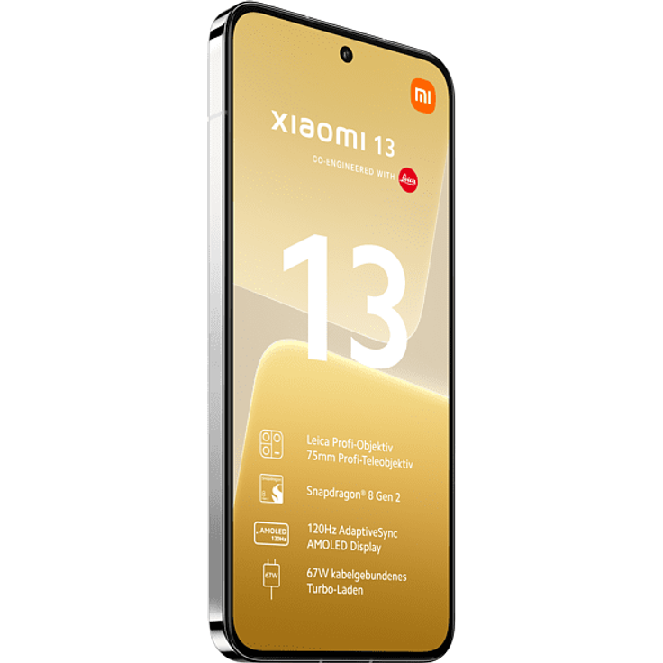 Xiaomi 13 5G Smartphone, 16,15 cm (6,36 Zoll) AMOLED-Display, 256 GB interner Speicher, 8 GB RAM, Android, White – Bild 2
