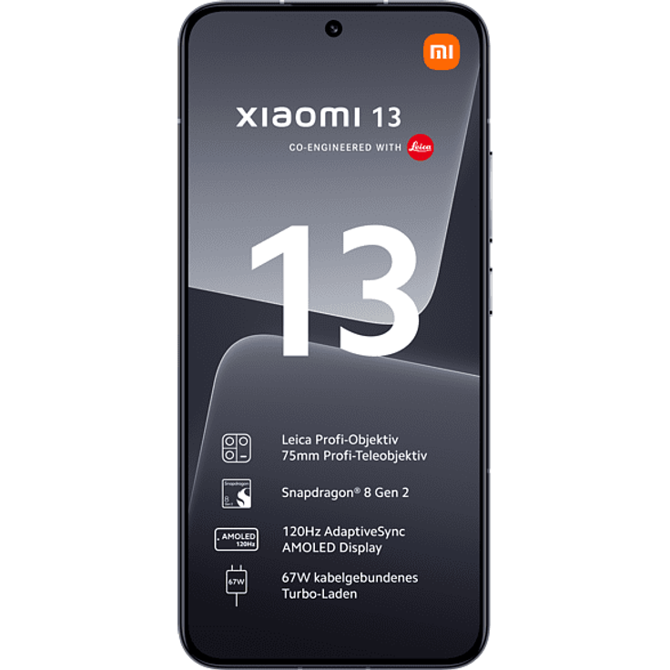 Xiaomi 13 5G Smartphone, 16,15 cm (6,36 Zoll) AMOLED-Display, 256 GB interner Speicher, 8 GB RAM, Android, Black – Bild 3