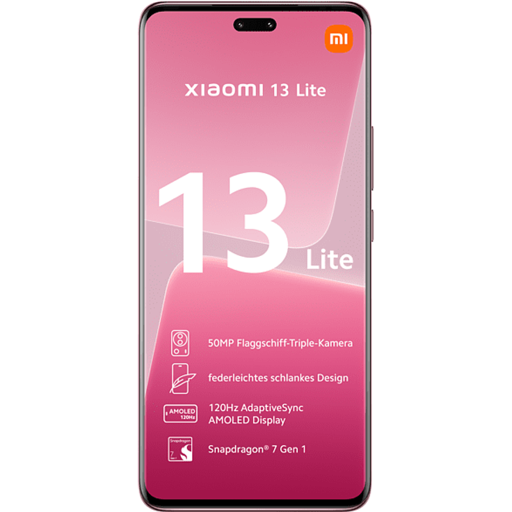Xiaomi 13 Lite 5G Smartphone, 16,64 cm (6,55 Zoll) AMOLED-Display, 128 GB interner Speicher, 8 GB RAM, Dual-SIM, Android, Pink – Bild 3