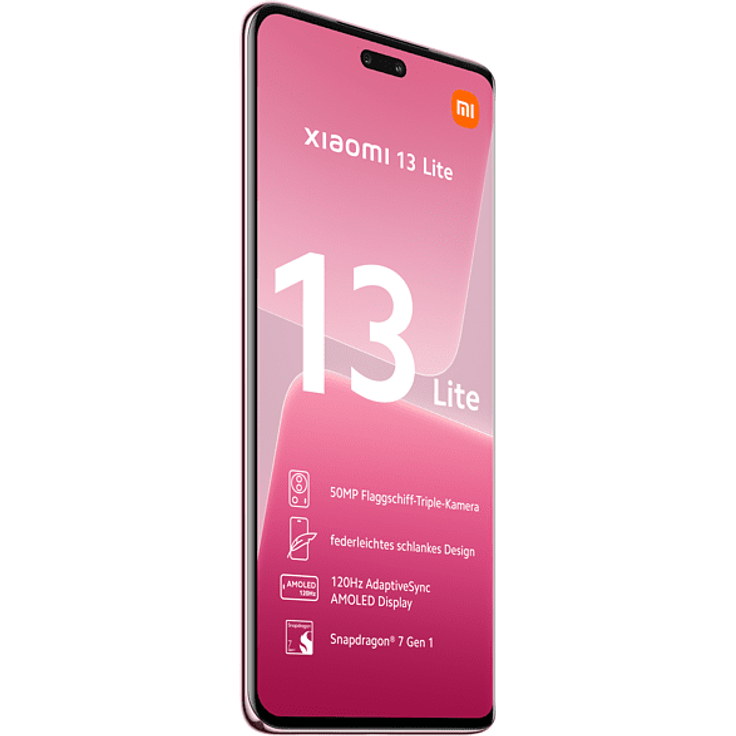 Xiaomi 13 Lite 5G Smartphone, 16,64 cm (6,55 Zoll) AMOLED-Display, 128 GB interner Speicher, 8 GB RAM, Dual-SIM, Android, Pink – Bild 2
