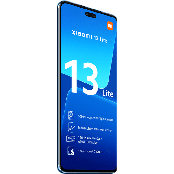 Xiaomi 13 Lite 5G Smartphone, 16,64 cm (6,55 Zoll) AMOLED-Display, 128 GB interner Speicher, 8 GB RAM, Dual-SIM, Android, Blue – Bild 2