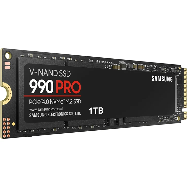 Samsung 990 Pro M.2 NVMe SSD (MZ-V9P1T0BW), 1 TB, PCIe 4.0, 7450 MB/s Lesen, 6900 MB/s Schreiben, Internes Solid State Drive, für Gaming und Videobearbeitung, Schwarz – Bild 3
