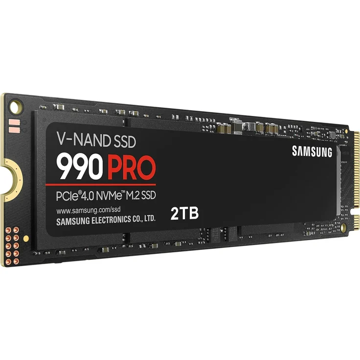 Samsung 990 Pro M.2 NVMe SSD (MZ-V9P2T0BW), 2 TB, PCIe 4.0, 7450 MB/s Lesen, 6900 MB/s Schreiben, Internes Solid State Drive, für Gaming und Videobearbeitung, Schwarz – Bild 3