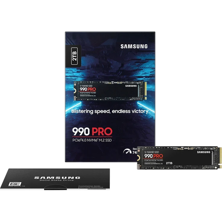 Samsung 990 Pro M.2 NVMe SSD (MZ-V9P2T0BW), 2 TB, PCIe 4.0, 7450 MB/s Lesen, 6900 MB/s Schreiben, Internes Solid State Drive, für Gaming und Videobearbeitung, Schwarz – Bild 5