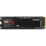 Samsung 990 Pro M.2 NVMe SSD (MZ-V9P2T0BW), 2 TB, PCIe 4.0, 7450 MB/s Lesen, 6900 MB/s Schreiben, Internes Solid State Drive, für Gaming und Videobearbeitung, Schwarz