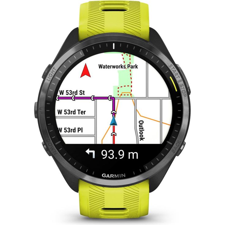Garmin Forerunner 965 Smartwatch GPS, Unisex, 47mm, Titangehäuse, Silikonarmband, Zitronengelb/Schwarz (010-02809-12) – Bild 4