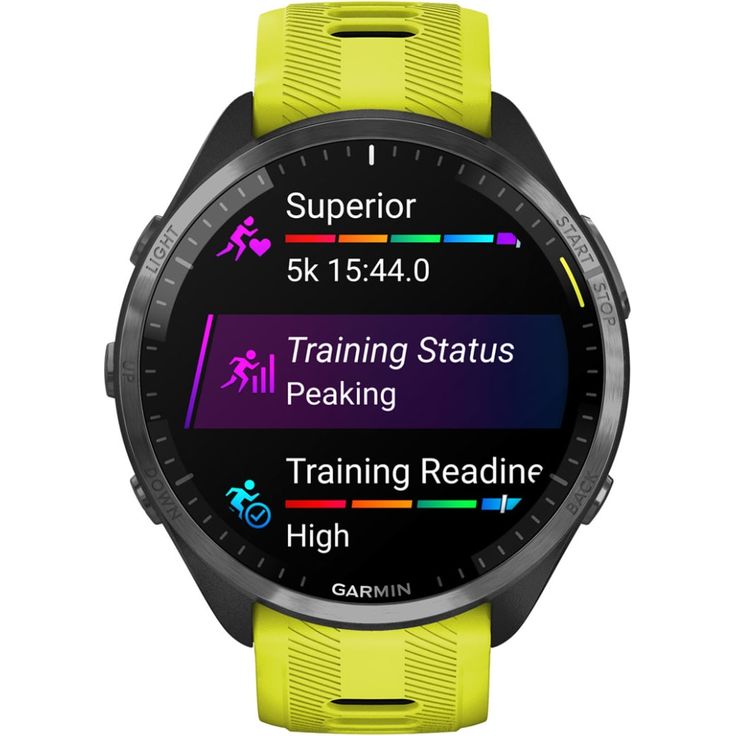 Garmin Forerunner 965 Smartwatch GPS, Unisex, 47mm, Titangehäuse, Silikonarmband, Zitronengelb/Schwarz (010-02809-12) – Bild 2