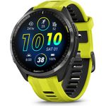 Garmin Forerunner 965 Smartwatch GPS, Unisex, 47mm, Titangehäuse, Silikonarmband, Zitronengelb/Schwarz (010-02809-12)