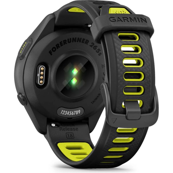 Garmin Forerunner 265S Smartwatch GPS, Unisex, 42mm, Polymergehäuse, Silikonarmband, Schwarz/Zitronengelb (010-02810-13) – Bild 7