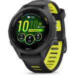 Garmin Forerunner 265S Smartwatch GPS, Unisex, 42mm, Polymergehäuse, Silikonarmband, Schwarz/Zitronengelb (010-02810-13)