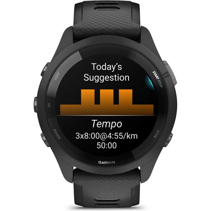 Garmin Forerunner 265 Smartwatch GPS, Unisex, 46mm, Polymergehäuse, Silikonarmband, Schwarz/Hellgrau (010-02810-10) – Bild 4