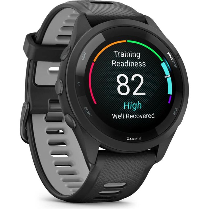 Garmin Forerunner 265 Smartwatch GPS, Unisex, 46mm, Polymergehäuse, Silikonarmband, Schwarz/Hellgrau (010-02810-10) – Bild 3