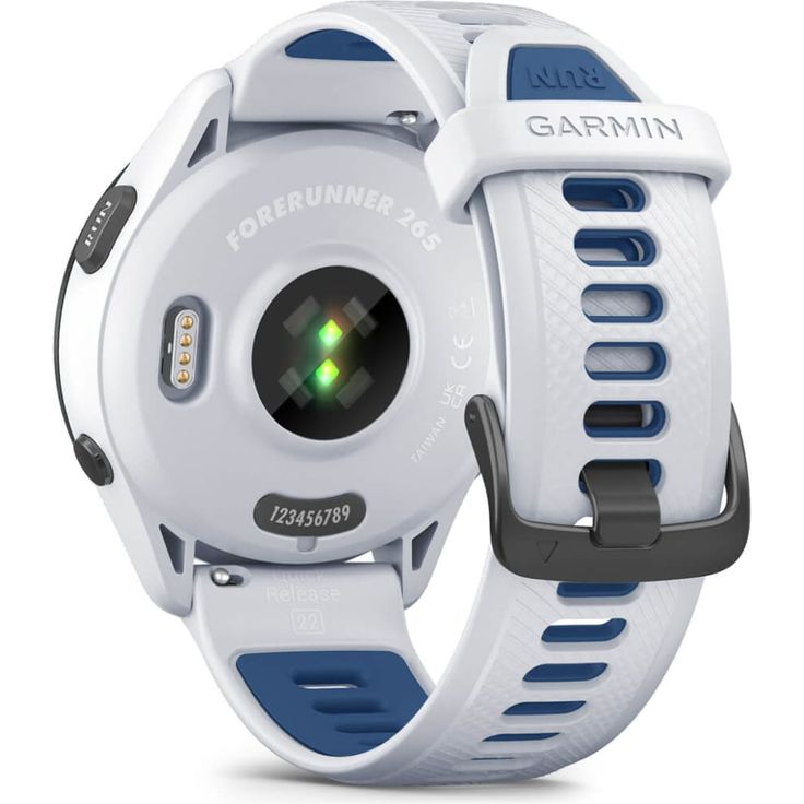 Garmin Forerunner 265 Smartwatch GPS, Unisex, 46mm, Polymergehäuse, Silikonarmband, Weiß/Dunkelblau (010-02810-11) – Bild 7