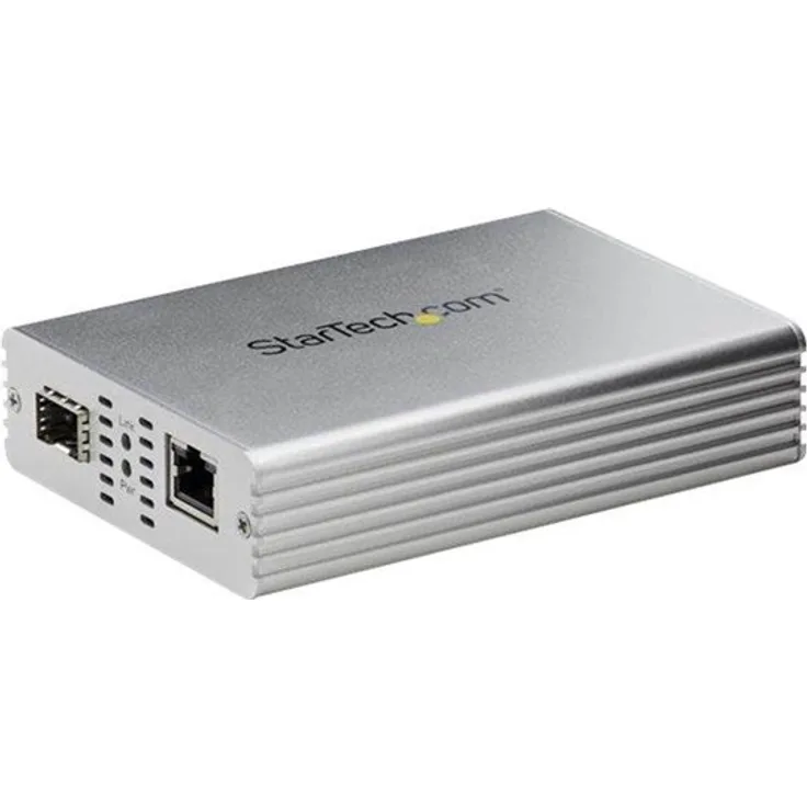 StarTech.com Ethernet Fiber Media Converter Switch - 10Gb - Copper to Fiber - fibre media converter - 10 GigE (MCM10GSFP)