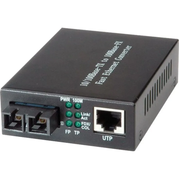 VALUE Switch - Medienkonverter - 100Mb LAN - 10Base-T, 100Base-FX, 100Base-TX - RJ-45 - SC multi-mode - bis zu 2 km (21.99.1069)