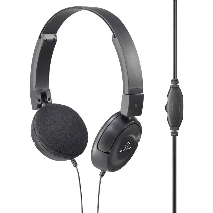 Renkforce RF-HS-130 Over-Ear-Kopfhörer kabelgebunden, schwarz