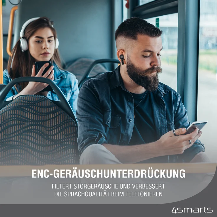 4smarts SkyBuds Lucid True-Wireless In-Ear-Bluetooth-Kopfhörer, schwarz – Bild 4