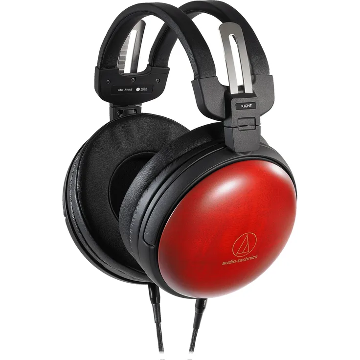 Audio-Technica ATH-AWKT-f Over-Ear-Kopfhörer, schwarz/rot