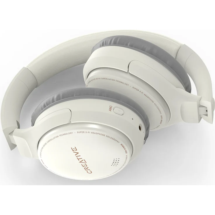 Creative Labs Zen Hybrid True-Wireless Over-Ear-Bluetooth-Kopfhörer, weiß – Bild 2