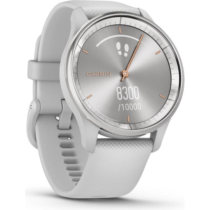 Garmin vívomove Trend Smartwatch GPS, Unisex, 40 mm, Edelstahlgehäuse, Silikonarmband, Silber (010-02665-03) – Bild 3