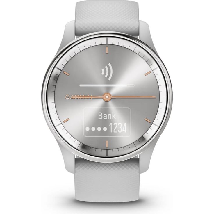 Garmin vívomove Trend Smartwatch GPS, Unisex, 40 mm, Edelstahlgehäuse, Silikonarmband, Silber (010-02665-03) – Bild 4