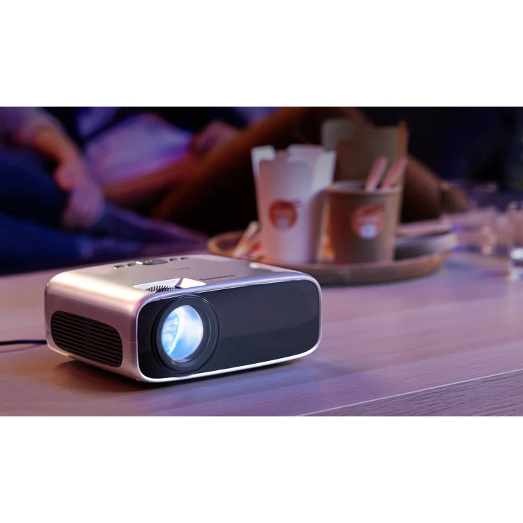 Philips NeoPix Ultra One, LED-Beamer,(Full HD, Kontrast: 3.000:1),  silber/schwarz – Bild 4
