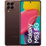 Samsung Galaxy M53 5G Smartphone 17,018cm (6,7 Zoll) AMOLED-Display, 128GB interner Speicher, 8GB RAM, Dual-SIM, Android 12, Brown