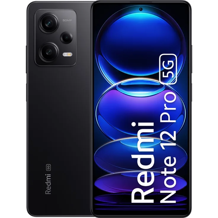 Xiaomi Redmi Note 12 Pro 5G Smartphone 16,942cm (6,67 Zoll) AMOLED-Display, 128GB interner Speicher, 6GB RAM, Dual-SIM, Android 12, Onyx Black