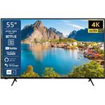 Telefunken XU55SN550S 139 cm (55 Zoll) LED Smart TV (Ultra HD, HDR10, HDR, HLG, Direct LED) HD-Triple-Tuner (Satellit, Antenne, Kabel) Energieklasse F (DE-Modell)