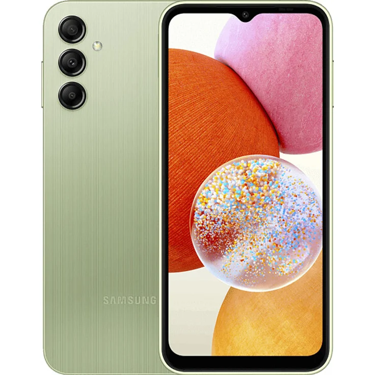 Samsung Galaxy A14 4G Smartphone 16,764cm (6,6 Zoll) LCD-Display, 128GB interner Speicher, 4GB RAM, Dual-SIM, Android 13, Green – Bild 1