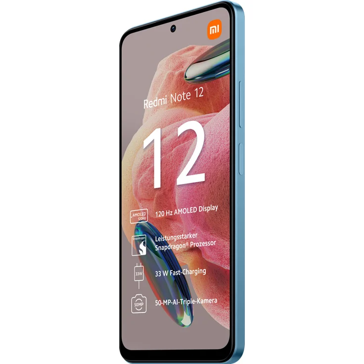 Xiaomi Redmi Note 12 4G Smartphone 16,942cm (6,67 Zoll) AMOLED-Display, 128GB interner Speicher, 4GB RAM, Dual-SIM, Android 13, Ice Blue – Bild 3