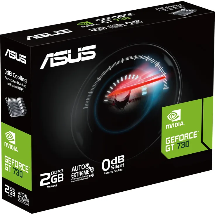 ASUS GeForce GT 710 (2GB DDR3 EVO Low-Profile-Grafikkarte für leise HTPCs, 2 GB)