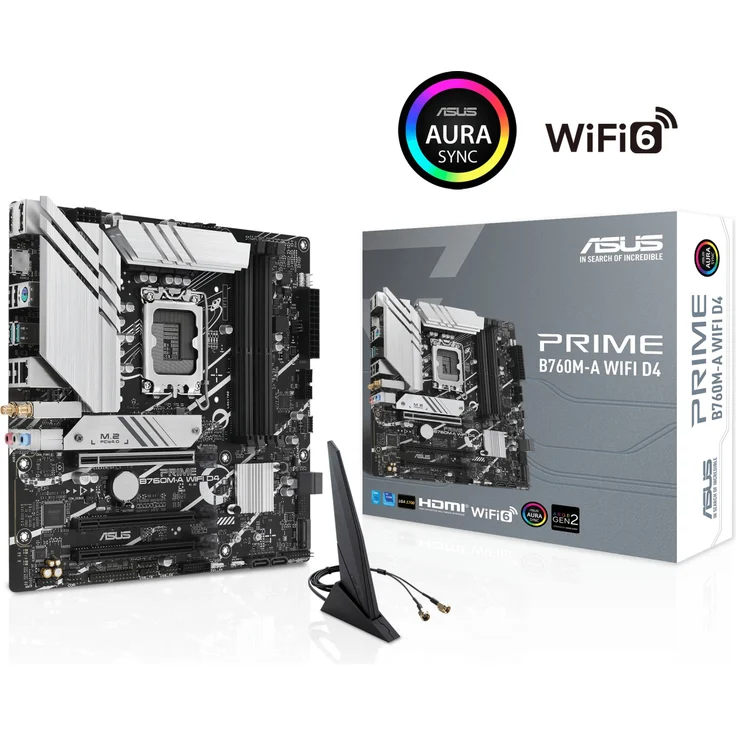 ASUS PRIME B760M-A WIFI D4 Gaming Mainboard Sockel Intel LGA 1700 – Bild 1
