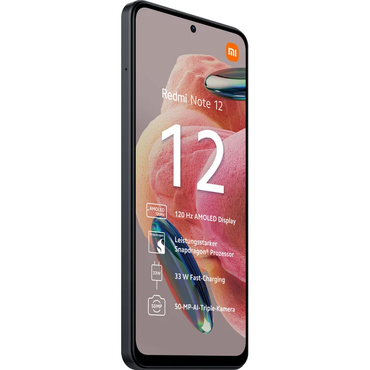 Xiaomi Redmi Note 12 4G Smartphone 16,942cm (6,67 Zoll) AMOLED-Display, 128GB interner Speicher, 4GB RAM, Dual-SIM, Android 13, Onyx Gray – Bild 4