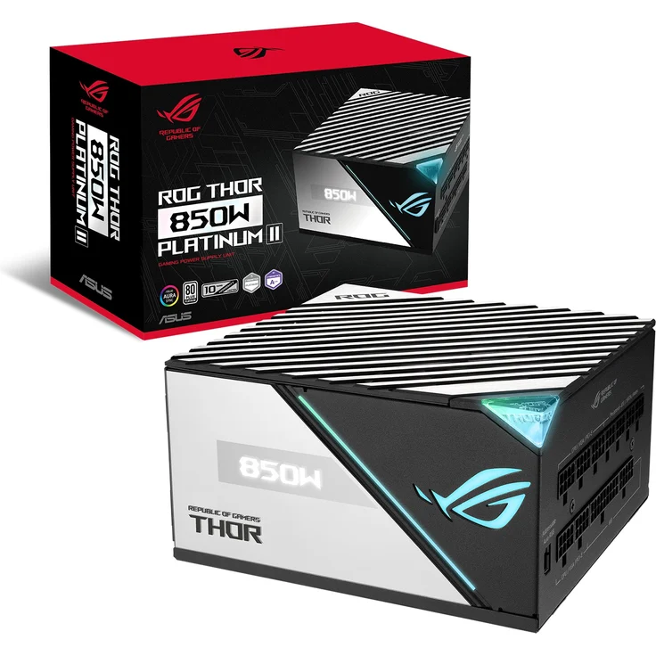 ASUS ROG Thor 850W Platinum II Netzteil (Aura Sync RGB Belechtung, OLED Display) – Bild 1