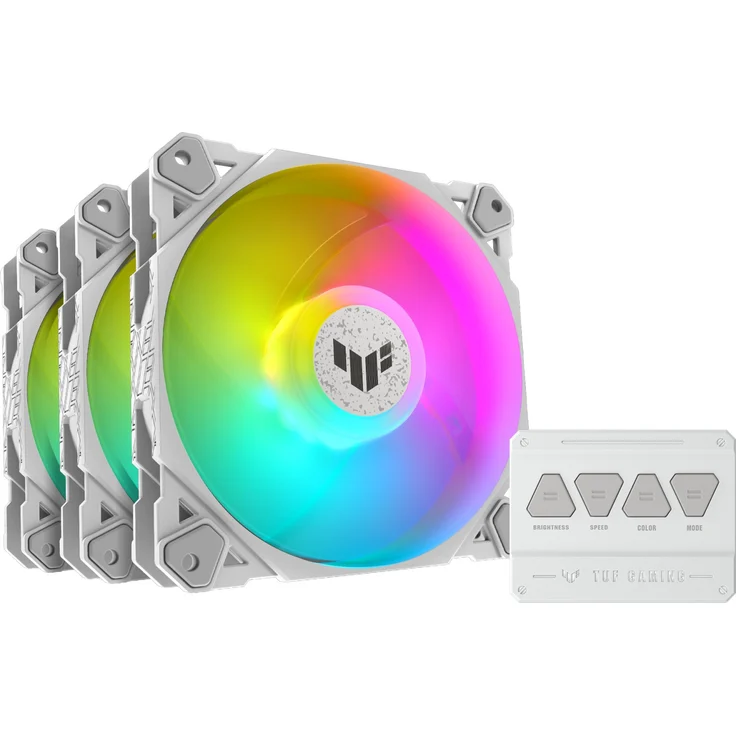 TUF Gaming TF120 ARGB-Gehäuselüfter White Edition 3IN1 mit ARGB Controller – Bild 1