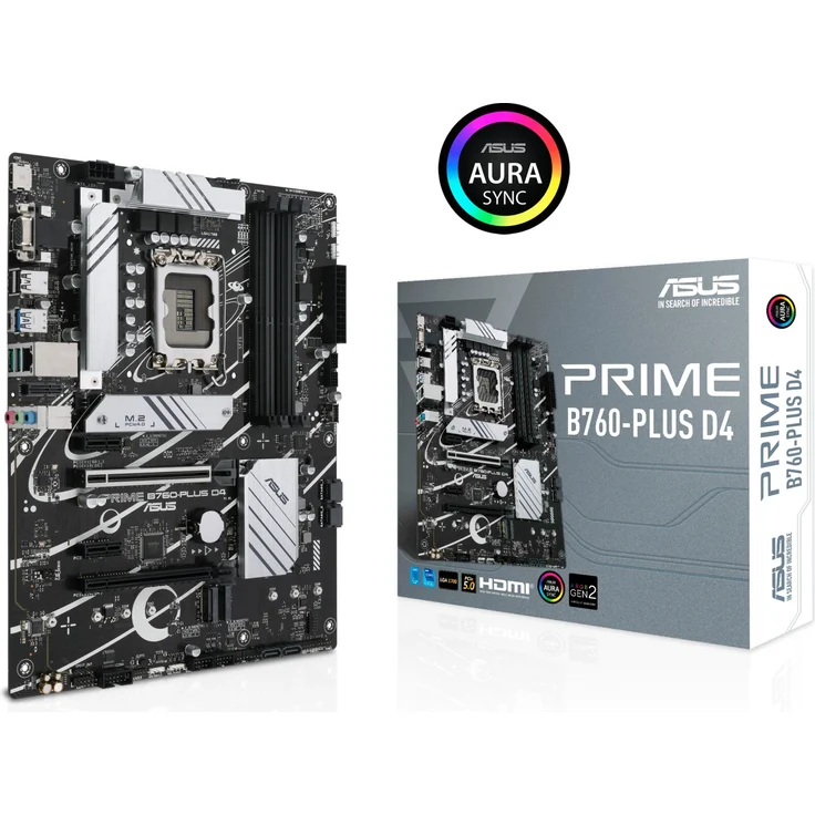 ASUS PRIME B760-PLUS D4 Gaming Mainboard Sockel Intel LGA 1700 – Bild 1