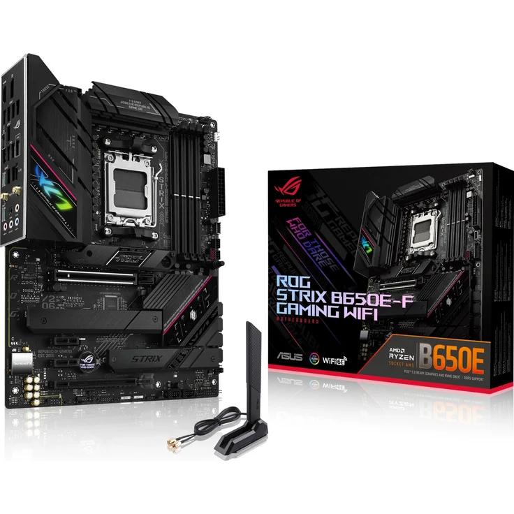 ASUS ROG STRIX B650E-F GAMING WIFI Mainboard Sockel AMD AM5 – Bild 1