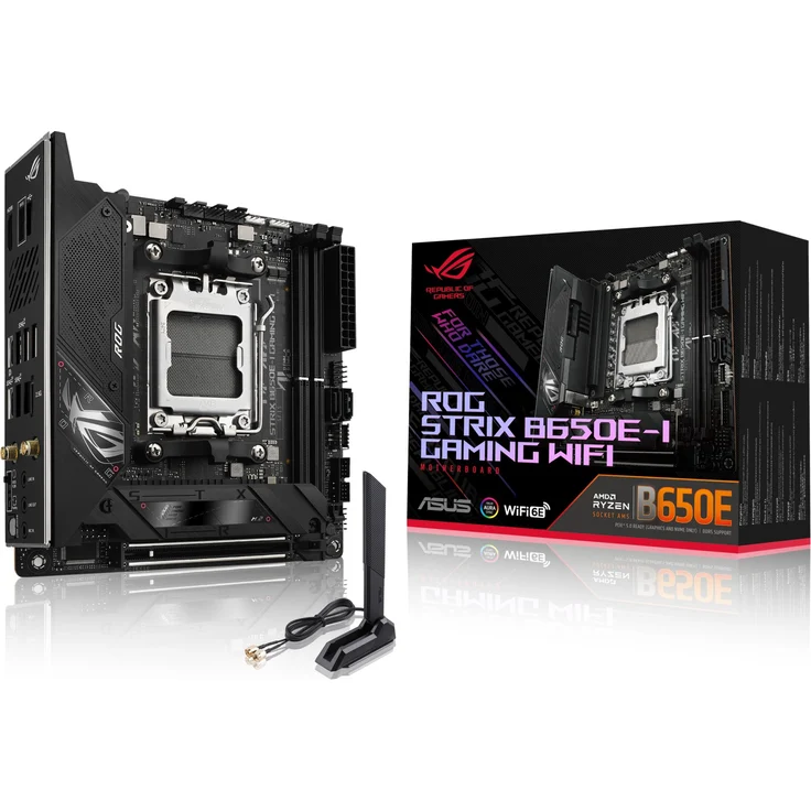 ASUS ROG STRIX B650E-I GAMING WIFI Mainboard Sockel AMD AM5 – Bild 1