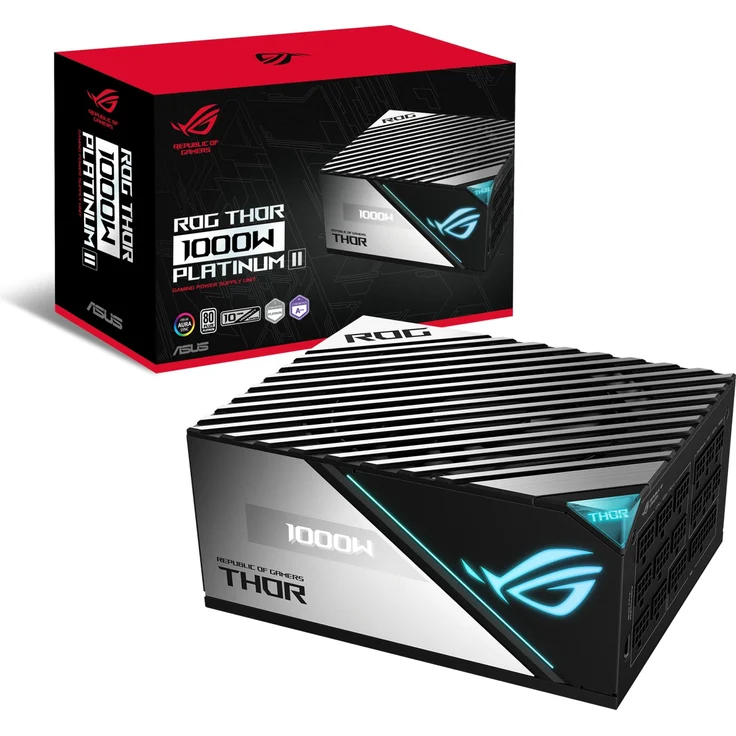 ASUS ROG Thor 1000W Platinum II Netzteil (Aura Sync, OLED Display, 0dB-Kühlung)