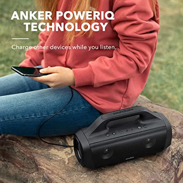 Anker Soundcore Motion Boom tragbarer Bluetooth-Lautsprecher, wasserbeständig, IPX7, schwarz – Bild 7