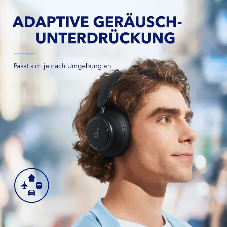 Anker Soundcore Space Q45 Over-Ear-Kopfhörer (Schnellladefunktion (5 Minuten für 4 h Laufzeit)), schwarz – Bild 4