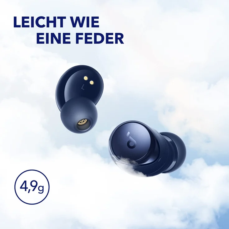 Anker Soundcore A40 In-Ear-Kopfhörer (Schnellladefunktion (10 Minuten für 4 h Laufzeit), Freisprechfunktion, MultiPoint), blau – Bild 7
