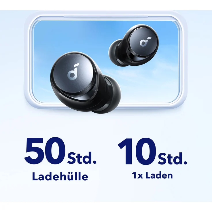 Anker Soundcore A40 In-Ear-Kopfhörer (Schnellladefunktion (10 Minuten für 4 h Laufzeit), Freisprechfunktion, MultiPoint), schwarz – Bild 4
