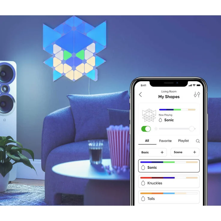 Nanoleaf Shapes Sonic Starter Kit Triangles & Mini - 32 Panels – Bild 2