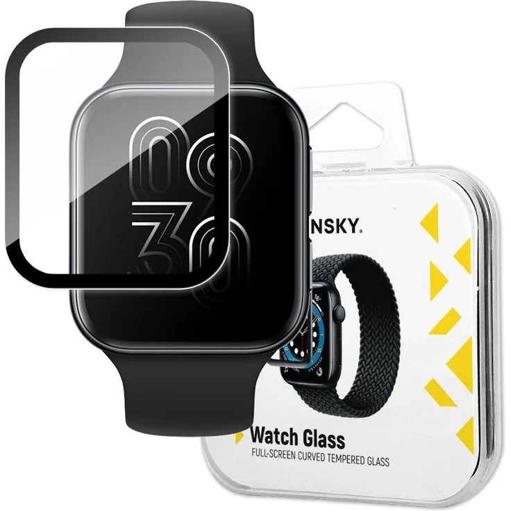 WOZINSKY Watch Glass Hybridglas für Oppo Watch 46 mm schwarz