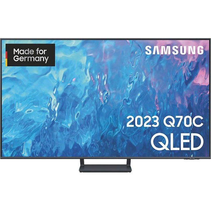 Samsung GQ65Q70CAT 163 cm (65 Zoll) QLED Smart TV (Ultra HD, HDR10+ Adaptive, HDR10+ Gaming, HDR, HLG, Edge LED) Twin-HD-Triple-Tuner (Satellit, Antenne, Kabel) Modelljahr 2023 Energieklasse F (DE-Modell)