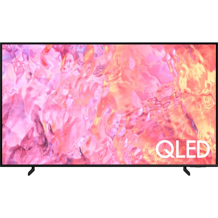 Samsung GQ65Q60CAU 163 cm (65 Zoll) QLED Smart TV (Ultra HD, HDR10+ Adaptive, HDR10+, HDR, HLG, Edge LED) HD-Triple-Tuner (Satellit, Antenne, Kabel) Modelljahr 2023 Energieklasse F (DE-Modell)